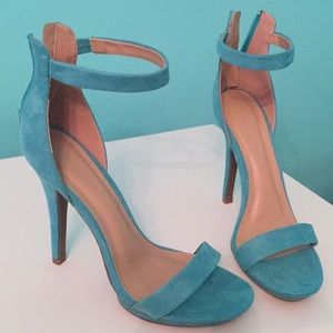 Aqua blue heels